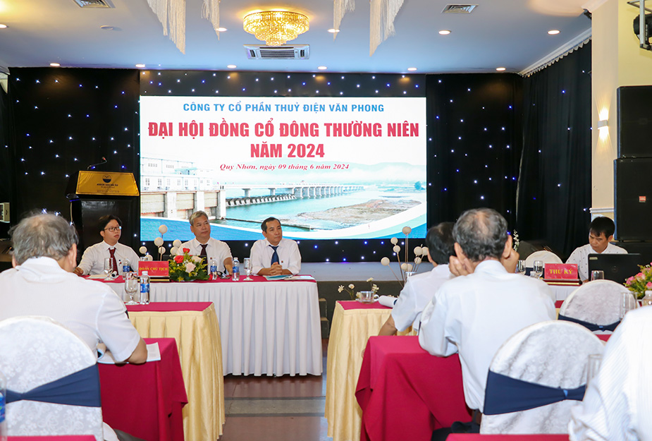 Đại hội đồng Cổ đông thường niên năm 2024 Công ty CP Thủy điện Văn Phong thành công tốt đẹp